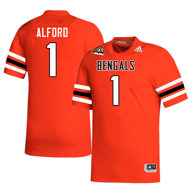 Men #1 Josh Alford Idaho State Bengals 2023 College Football Jerseys Stitched-Orange